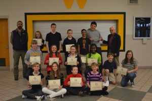 6th:Anneke L., Erin G., Dylan H., Sydney S. 7th: Emma GN., Trinity TR., Grace G. 8th: Erin S., Jordan L., Aidan MY. Encore: Andrew D., Caroline O., Emmanuel A., Tori E., Kara W., Devyn L., Roger L.