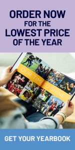 photo of a yearbook with text "lowest prices of the year"